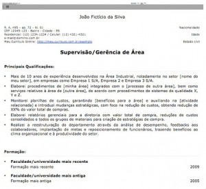 exemplo curriculo joao ficticio