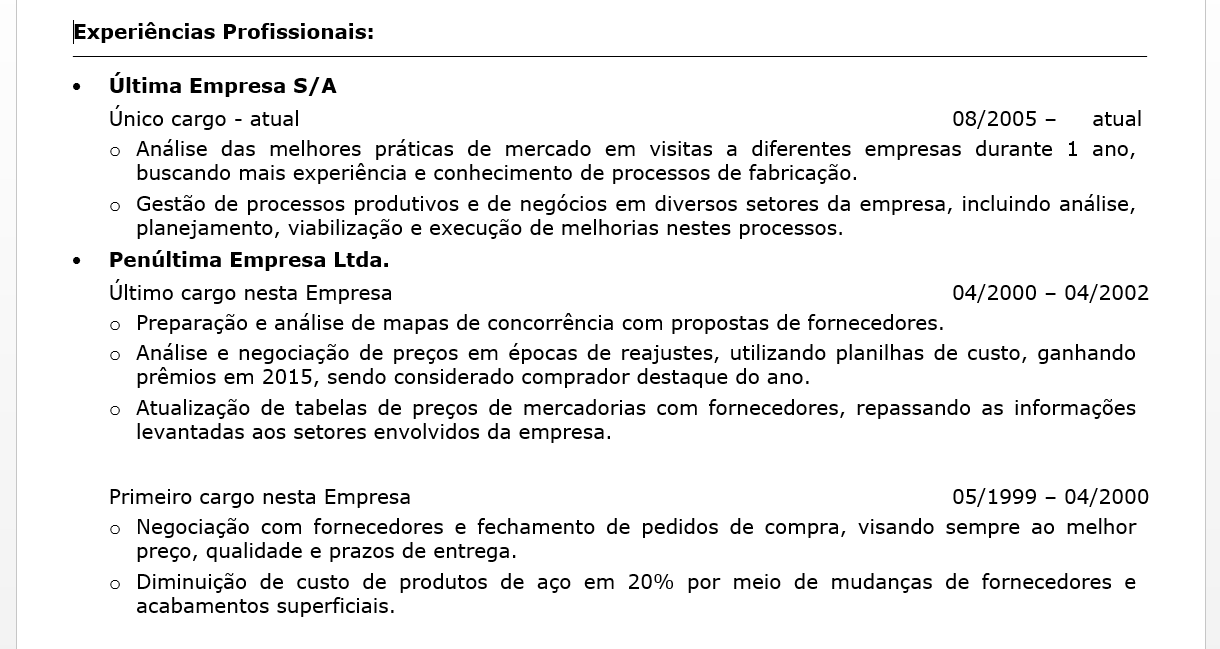 Curriculo atual